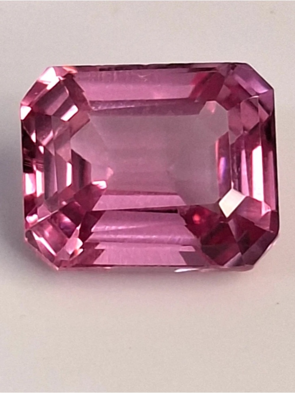 Natural Pink Morganite Emerald Cut 3.80 Ct Certified Loose Gemstone